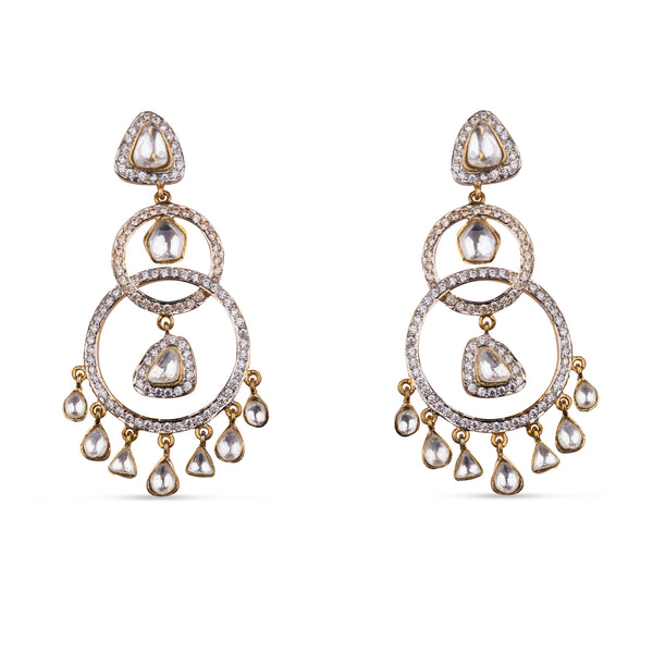Erina Earrings from Vasundhara are showcased on a white background