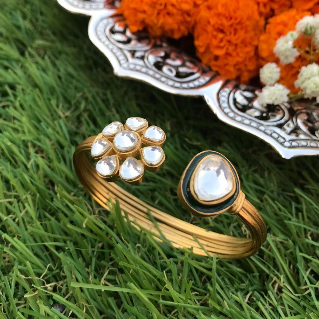 Flower Kundan Bracelet