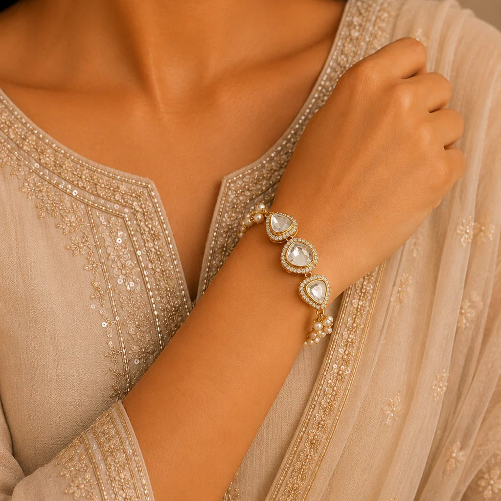 Flexible Kundan Bracelet